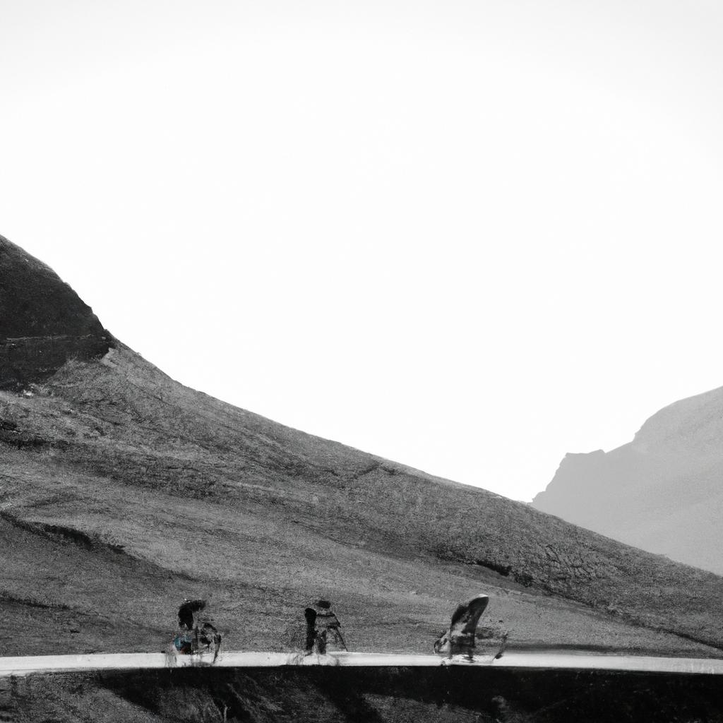 Un groupe de cyclistes qui font du vélo dans les cols alpins-1 Un groupe de cyclistes qui font du vélo dans les cols alpins-1